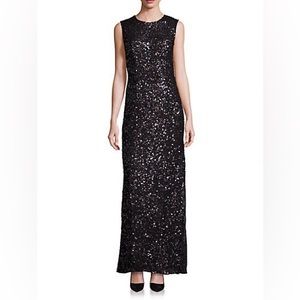 Laundry by Shelli Segal - Black Sequin Cutout Gown